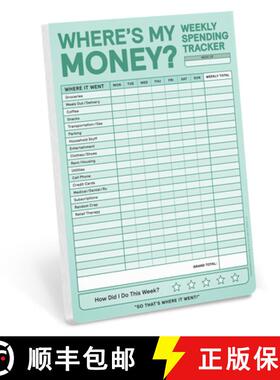 【3-4周达】Knock Knock Where's My Money Weekly Budget Tracker Pad (Pastel Version) [9781683493730]