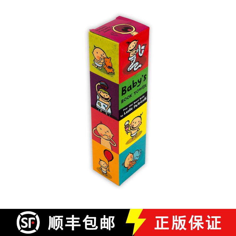Baby's Book Tower: (Set of Four Mini Board Books for Babies and Toddlers About Emotions, Opposites, S... [9780763650100] - 实物图