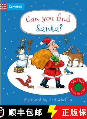 【3-4周达】Can You Find Santa?: A Felt Flaps Book – the perfect Christmas gift for babies! [9781035012619]