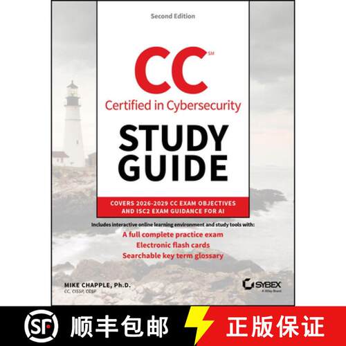预订 CC Certified in Cybersecurity Study Guide, 2nd Edi tion (2nd Edition) [9781394454891]