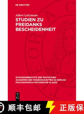 预订 Studien Zu Freidanks Bescheidenheit [9783112726822]