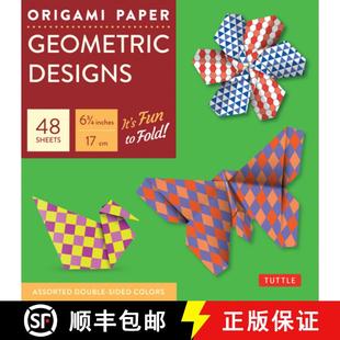 【3-4周达】Origami Paper Geometric Prints 48 Sheets 6 3/4 (17 cm): Large Tuttle Origami Paper: High-Q... [9780804853880]