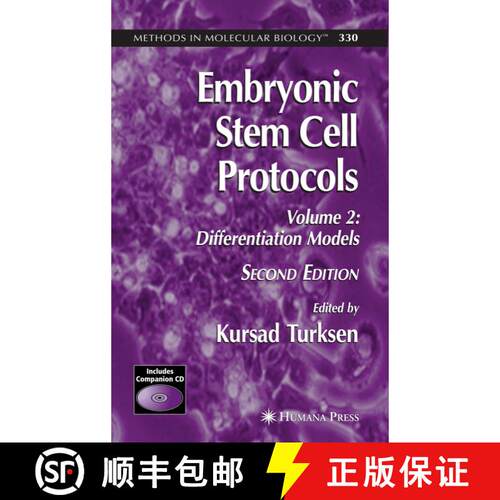 【3-4周达】精装 Embryonic Stem Cell Protocols: Volume II: Differentiation Models - Embryonic Stem Cel... [9781588297846]