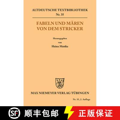 【3-4周达】Fabeln und Mären von dem Stricker [9783110483161]