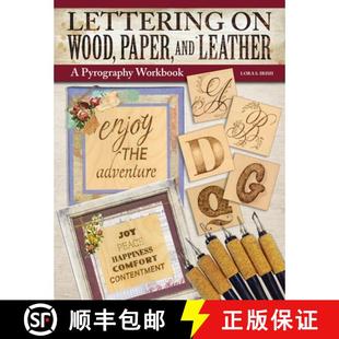 and Wood Leather Workbook Lettering Pyrography 3周达 9781497103283 Paper