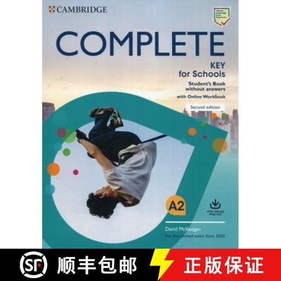 剑桥KET考试 学生书不带答案带网上练习册 Complete Key for Schools Student's Book without Answers with O... [9781108539371]