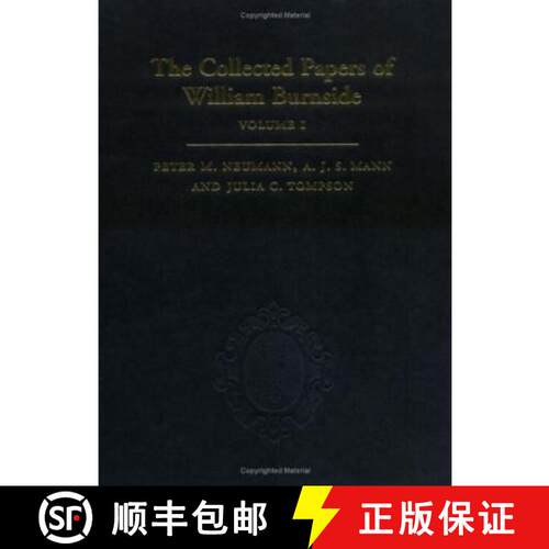 【3-4周达】精装 The Collected Papers of William Burnside: 2 Volume set [9780198505853]