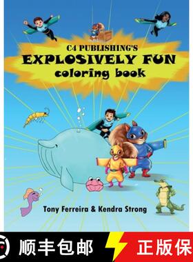 【3-4周达】C4 Publishing's Explosively Fun Coloring Book [9798985271119]