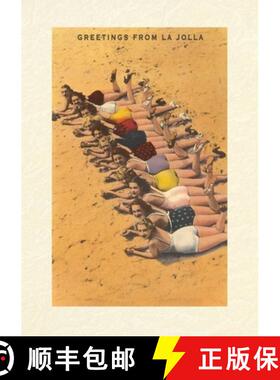 【3-4周达】Vintage Lined Notebook Greetings from La Jolla, California [9798385446858]