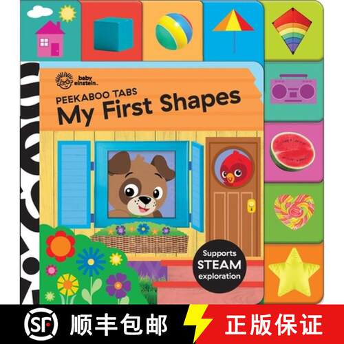 【3-4周达】Baby Einstein: My First Shapes Peekaboo Tabs [9781503768499]