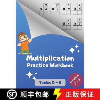 【3-4周达】Multiplication Practice Workbook, Tables 0-11, Grades 3-5: Multiplications with Digits 0 t... [9781804124109]