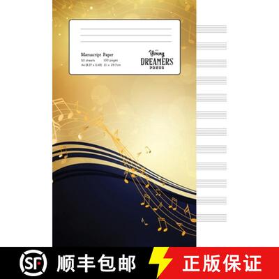 预订 Manuscript Paper: Yellow Notes | A4 Blank Sheet Music Notebook [9781989387436]