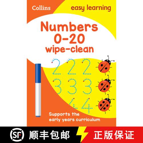 【3-4周达】Numbers 0-20 Age 3-5 Wipe Clean Activity Book: Prepare for Preschool with Easy Home Learning [9780008212957]