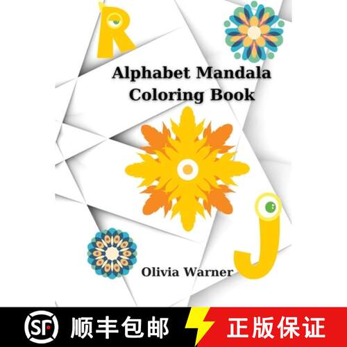 【3-4周达】Alphabet Mandala Coloring Book : Color and Learn Alphabet | 55 Pages [9781803862361]