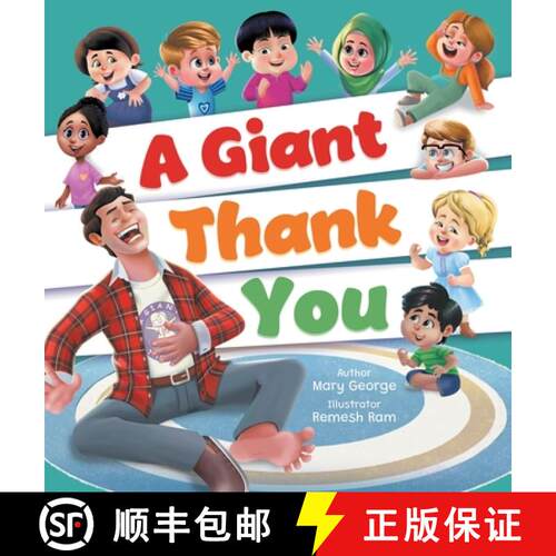 【3-4周达】精装 A Giant Thank You!: An Interactive and Fun Children's Picture Book About Manners for ... [9781068830815]