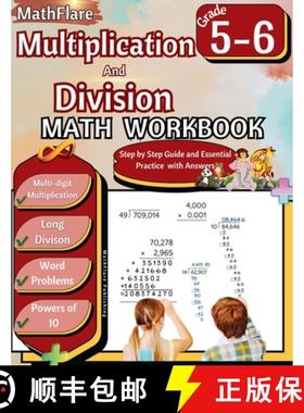 预订 Multiplication and Division Math Workbook 5th and 6th Grade: Multi-Digit Multiplication and Long... [9798869374769]