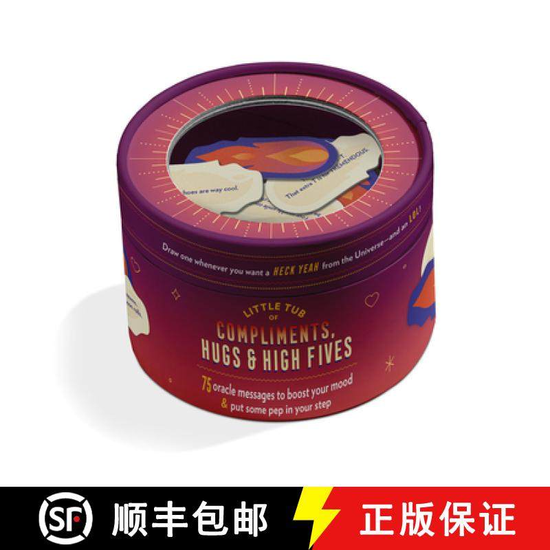 【3-4周达】Little Tub of Compliments, Hugs & High Fives: 75 Oracle Message Cards to Boost Your Mood &... [9781683494522]