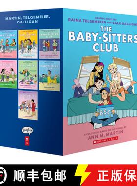 【3-4周达】The Baby-Sitters Club Graphic Novels #1-7: A Graphix Collection: Full Color Edition: Full-... [9781338603637]