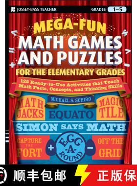 【3-4周达】Mega-Fun Math Games And Puzzles For The Elementary Grades: Over 125 Activities That Teach ... [9780470344750]