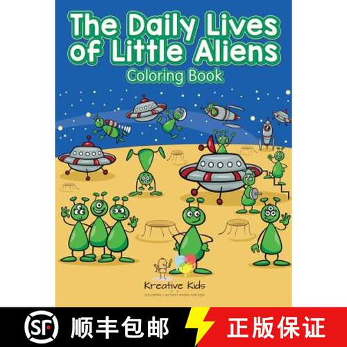 【3-4周达】The Daily Lives of Little Aliens Coloring Book [9781683773597]