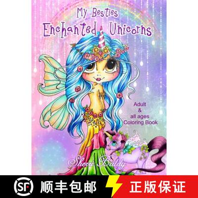 【3-4周达】Sherri Baldy My-Besties Enchanted Unicorn Coloring Book [9781945731433]