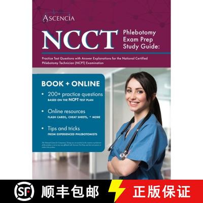 【3-4周达】NCCT Phlebotomy Exam Prep Study Guide: Practice Test Questions with Answer Explanations fo... [9781637980859]