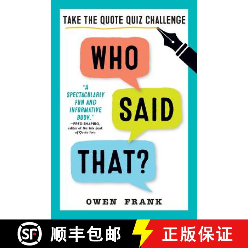 【2-3周达】Who Said That?: Take the Quote Quiz Challenge [9781523506781]