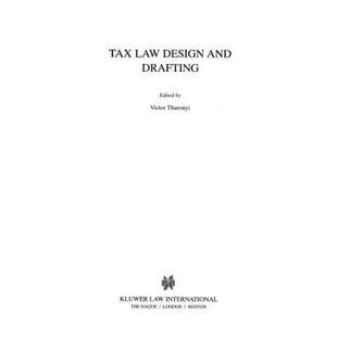 and Drafting Law Design Tax 9789041197849 预订