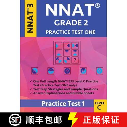 【3-4周达】Nnat Grade 2 - Nnat3 - Level C: Nnat Practice Test 1: Nnat 3 Grade 2 Level C Test Prep Boo... [9781948255820]