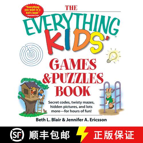 【3-4周达】The Everything Kids' Games & Puzzles Book: Secret Codes, Twisty Mazes, Hidden Pictures, an... [9781440560873]