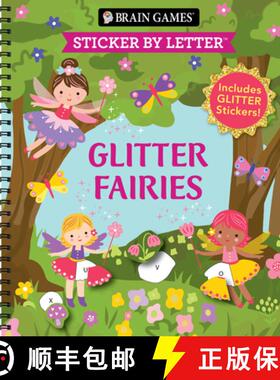 【3-4周达】Brain Games - Sticker by Letter: Glitter Fairies: Includes 1 Glitter Sticker Sheet to Comp... [9781639388202]