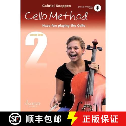 【3-4周达】Cello Method - Lesson Book 2: Have Fun Playing the Cello Book with Online Material [9783795725631]