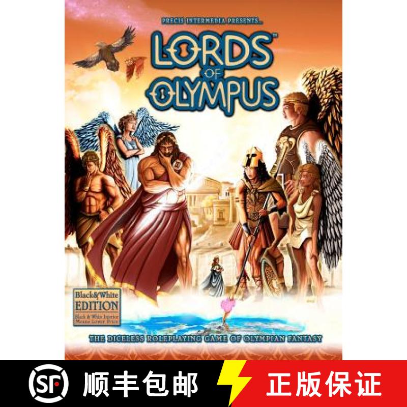 【3-4周达】Lords of Olympus (B&W): The Diceless Roleplaying Game of Olympian Fantasy [9781938270086]