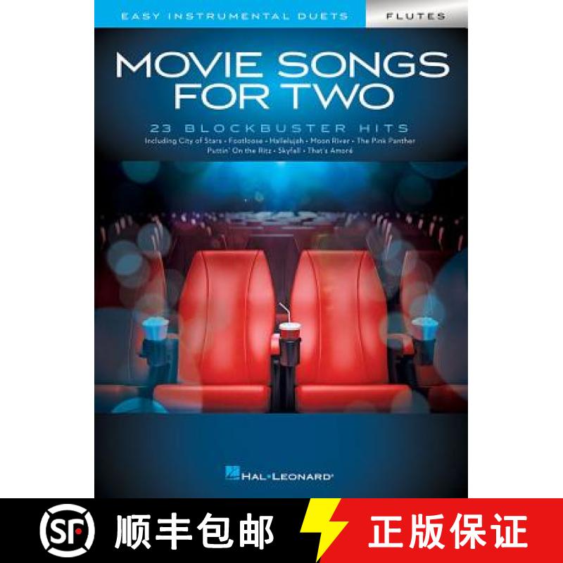 【3-4周达】Movie Songs for Two Flutes: Easy Instrumental Duets [9781540037152]