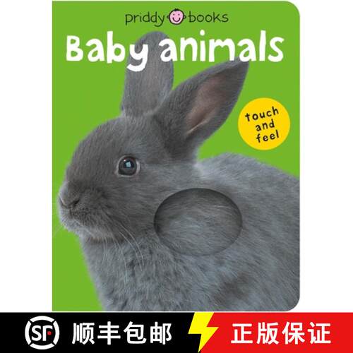 【3-4周达】Baby Animals (Bright Baby Touch and Feel): A First Sensory Tactile Book [9780312498580]