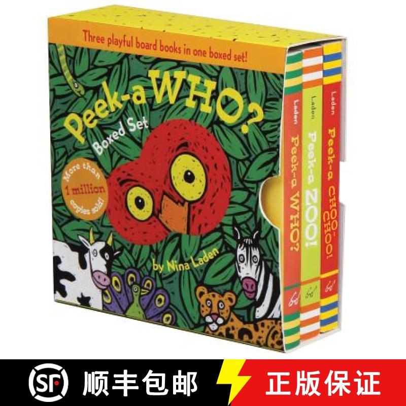 【3-4周达】Peek-A Who? Boxed Set: (Children's Animal Books, Board Books for Kids) [9781452166131]