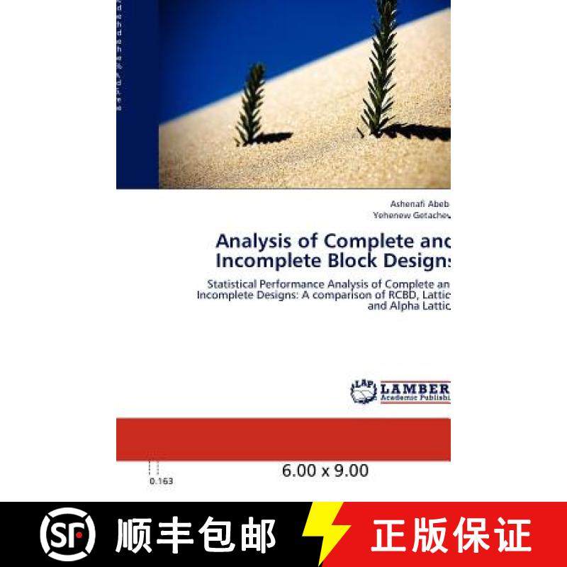 预订 Analysis of Complete and Incomplete Block Designs [9783848408887]