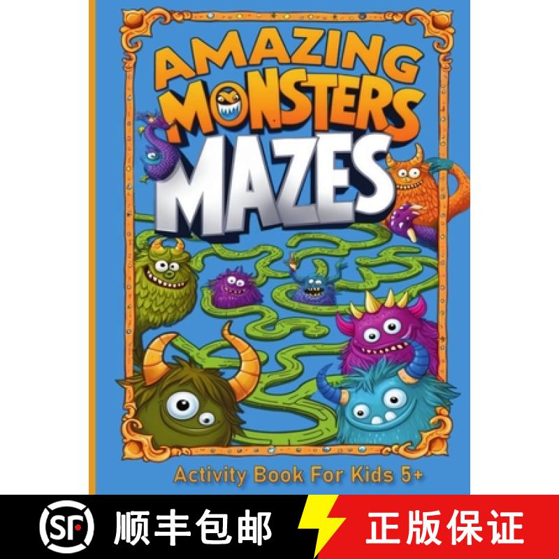 【3-4周达】Amazing Monsters Mazes Activity Book For Kids 5+ [9786259542126]