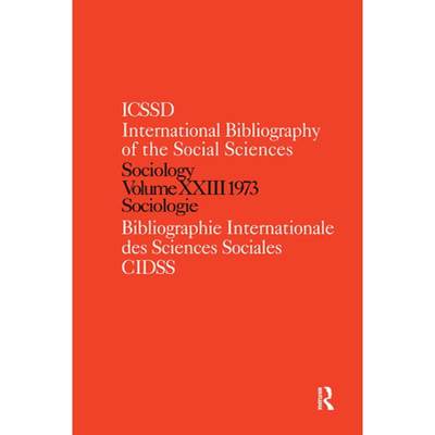 【4周达】INTL BIBLIO SOCIOL 1973 VOL 23 [9780422748001]