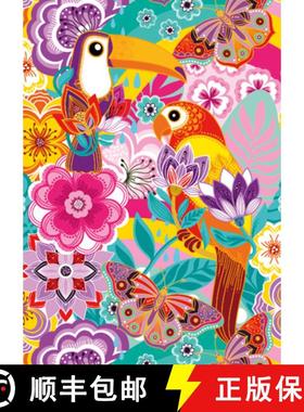 【3-4周达】Car Pintos Birds, Butterflies & Flowers Lined Notebook: Plastic Free Packaging [9781529815115]