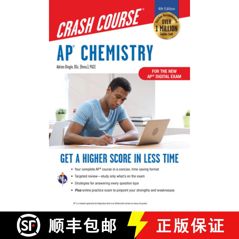 【3-4周达】AP Chemistry Crash Course, Book + Online: Get a Higher Score in Less Time [9780738612935]
