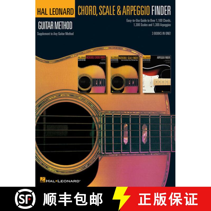 【2-3周达】Guitar Chord, Scale & Arpeggio Finder: Easy-To-Use Guide to Over 1,100 Chords, 1,300 Scale... [9781617740145]
