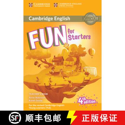 剑桥少儿 Fun for Starters Teacher’s Book with Downloadable Audio 初级教师书（带可下载音频） [9781316617496]