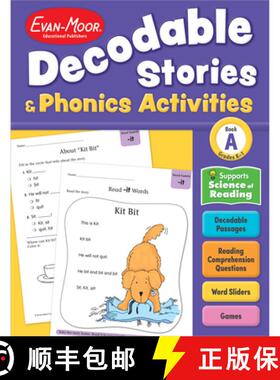 【3-4周达】Decodable Stories and Phonics Activities, Level A, Grade K - 1 Workbook [9781645144250]