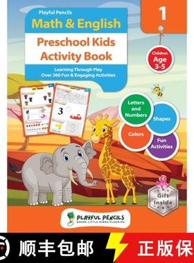 【3-4周达】Playful Pencils Math & English Preschool Kids Activity Book: Learning through Play. Over 2... [9781916835245]