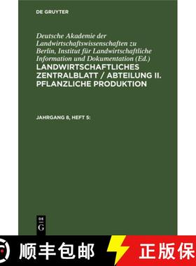 【3-4周达】Landwirtschaftliches Zentralblatt / Abteilung II. Pflanzliche Produktion. Jahrgang 8, Heft 5 [9783112578254]