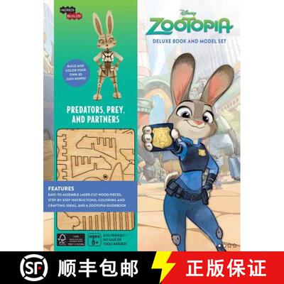 精装 Incredibuilds: Disney: Zootopia Deluxe Book and Model Set [9781682980743]