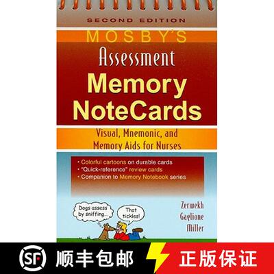 【3-4周达】Mosby's Assessment Memory NoteCards: Visual, Mnemonic, and Memory Aids for Nurses [9780323067454]