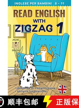 【3-4周达】READ ENGLISH WITH ZIGZAG 1: Inglese per bambini [9781914911255]