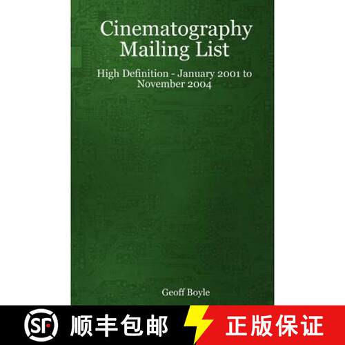 【3-4周达】Cinematography Mailing List - High Definition - January 2001 to November 2004 [9781411622685]